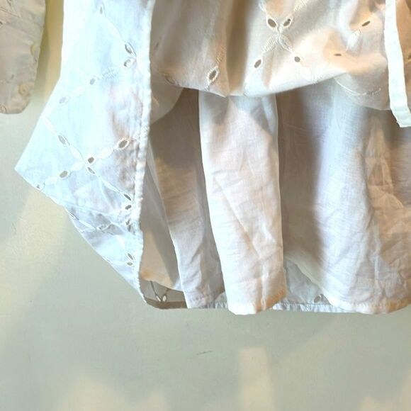 NWT Banana Republic White Eyelet Lace Cotton Dress Women's Size XS - Picture 6 of 10